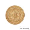 Rattan Place Mattenauflage Hand-Woven Round Glassware Placemats Anti-slip