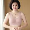 Plus Size Women Comfortable Vest Style Wireless Anti Sagging Bra For Middle Aged Moms
