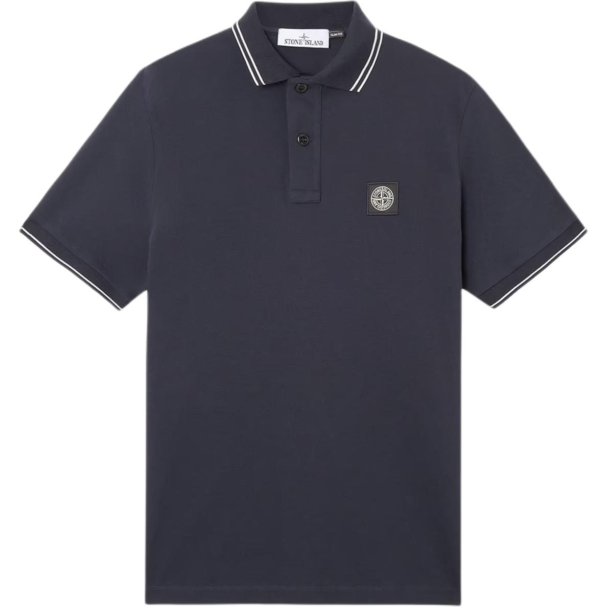 

STONE ISLAND Мужская футболка поло с коротким рукавом и нашивкой с логотипом компаса Ss25, темно-синяя K1S1522002SCS0018-V0020 S