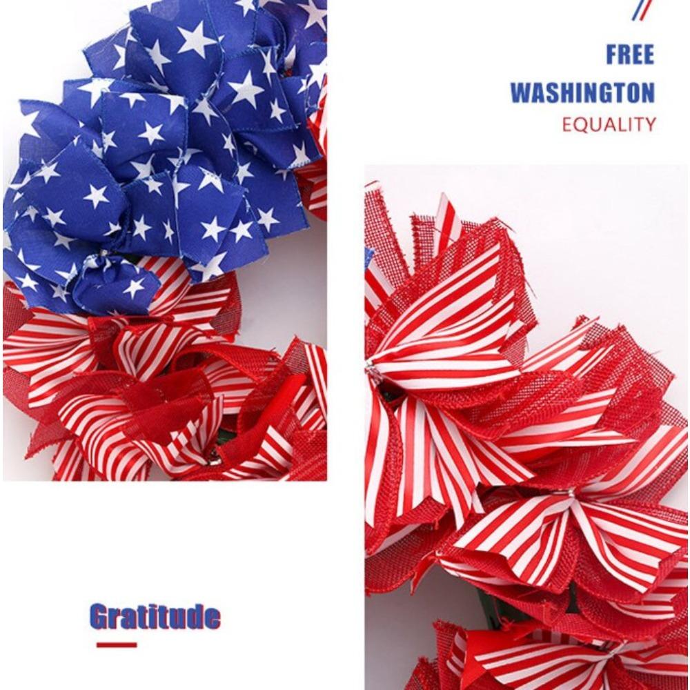 Independence Day Wreath Remembrance Day Garland Decor Door Wreath Wall Hanging Garland Holiday Decor Wreath Front Door Wall