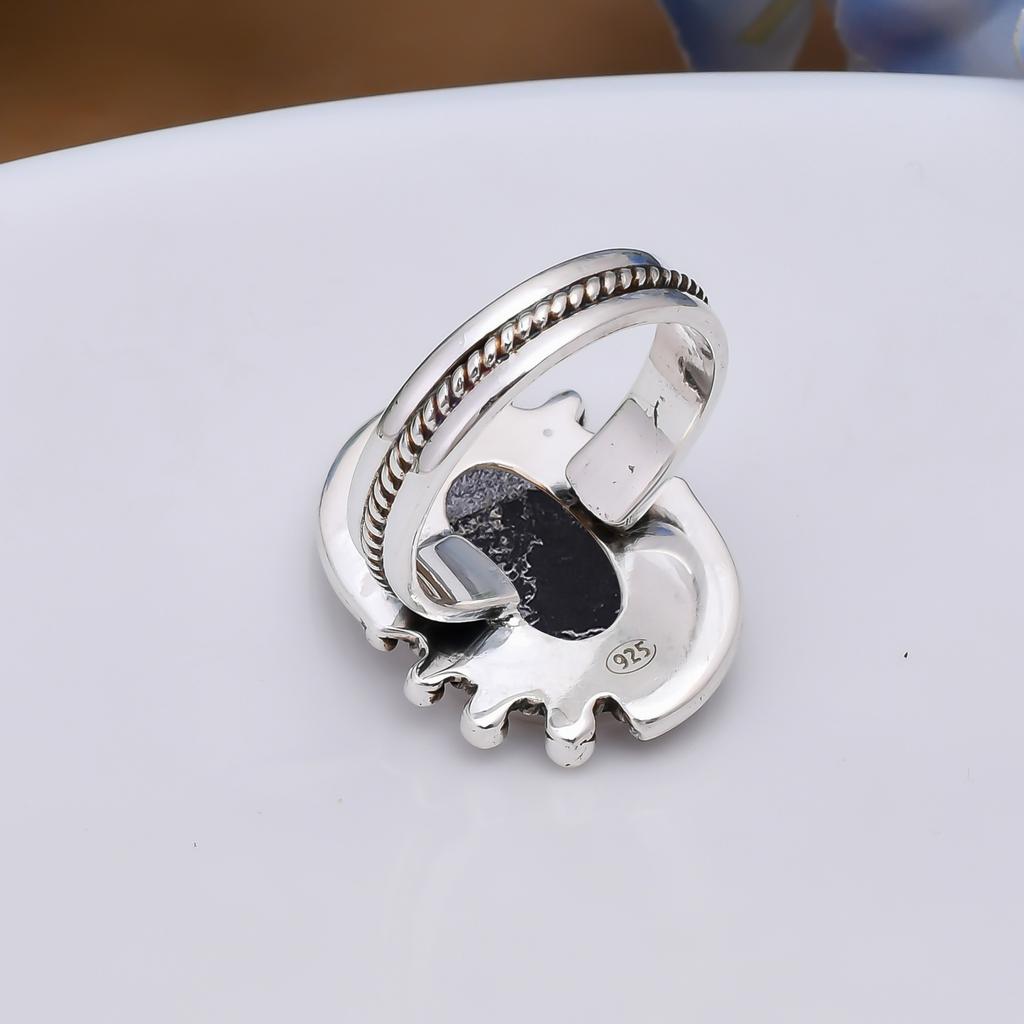 Mermaid Dream Abalone Shell - Australia 925 Sterling Silver Ring V5015, Blue Ring, Oval Ring, Valentin's Day Gift, Gift For Her, Birthday Gift, Handma