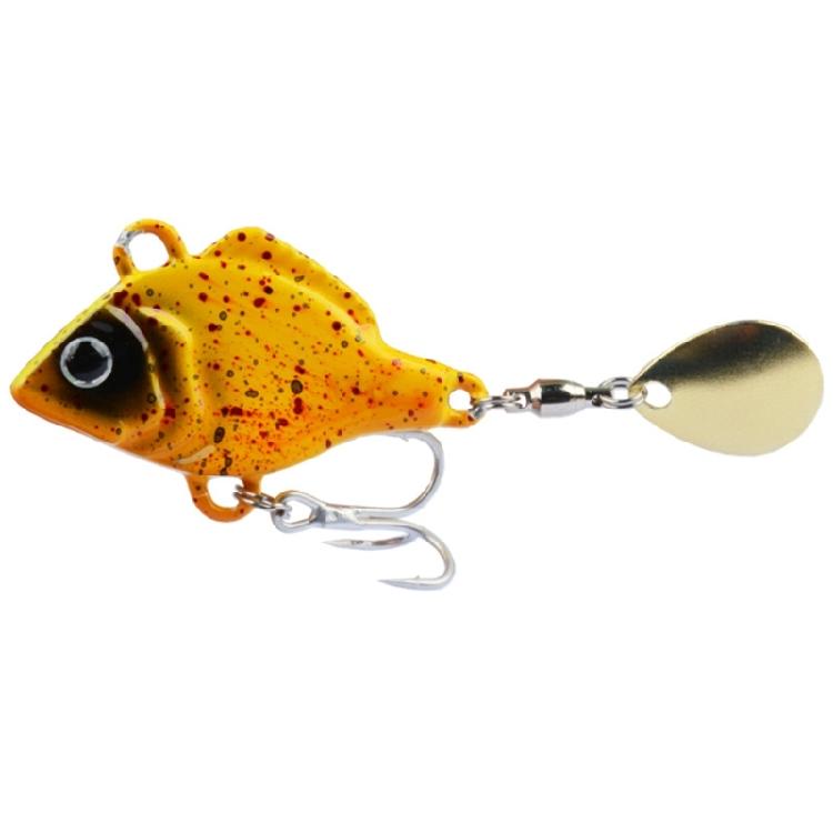 5Pcs Rotating Metal Vib Vibration Baits High Performances Fishing Lure Artificial Hard Baits Spinner Spoon Lure Enduring