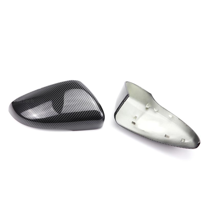 Carbon Fiber Look Black Rearview Side Mirror cover Caps for Volkswagen VW Beetle CC Eos Passat Jetta Scirocco