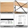 Slim, Open Shelving Unit with Steel Shelves, 58.6cm Wide X 23.5cm Deep X 80cm High, 3 Shelves, Assembly Required, Oak and Black Finish