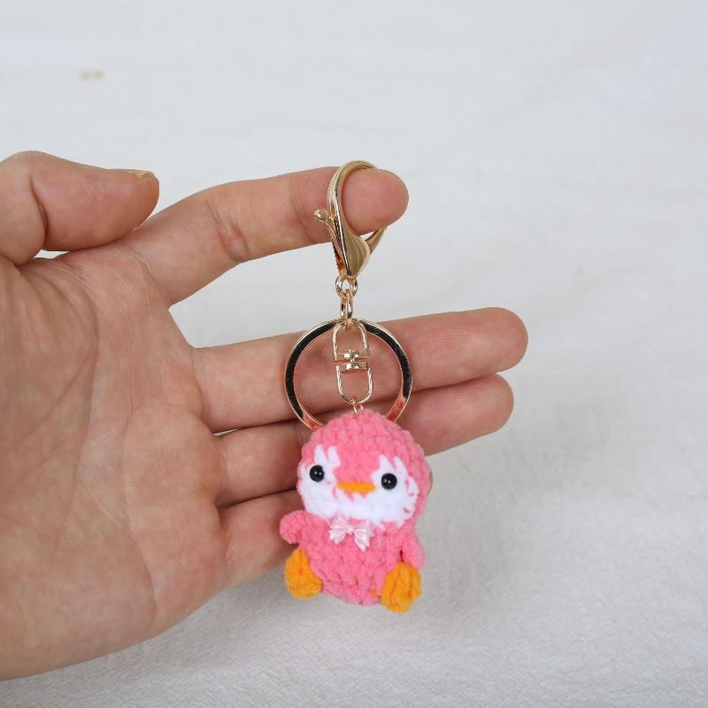 1 Stück Mini-Häkelpinguin-Anhänger Handgemachter Pinguin-Schlüsselanhänger Gestricktes Tier Handy-Anhänger Geschenk