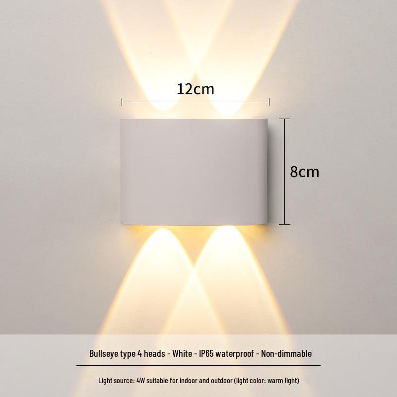 Double Head LED Exterior Wall Light for Outdoor Use - Waterproof and Super Bright for Villa, Courtyard, Corridor, or Aisle.