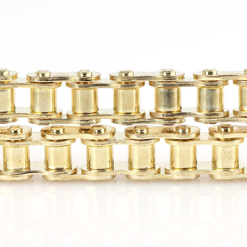 Motorcycle 428 Chain 102L/104L/108/140 Links Fit for 50cc-250cc ATV Quad Pit Dirt Bike Go Kart Metal Motorcycle Parts Black/gold