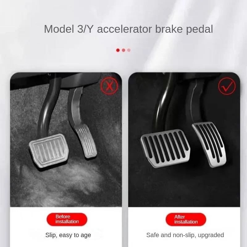 Pentru Tesla Model 3 Y Highland 2024 2024 2024 pedale de picior husă accesorii aliaj de aluminiu accelerator benzină combustibil frână odihnă tampoane covoraș