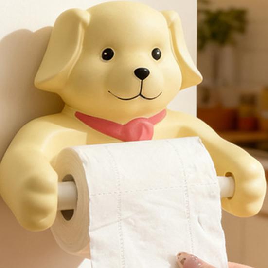 Cartoon Puppy Design Napkin Rack with Non-Slip Surface Easy Installation Tissue Storage Rack Decorative
