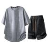 Pantalones Cortos Deportivos Casuales de Manga Corta Traje de Seda Helada Camiseta de Secado Rápido para Hombre