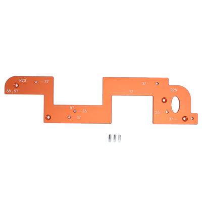 Plantilla para ranurar tiradores de armario 3 tamaños Aleación de aluminio de 6 mm de espesor R20 R25 Ángulo de arco dual Forma de U