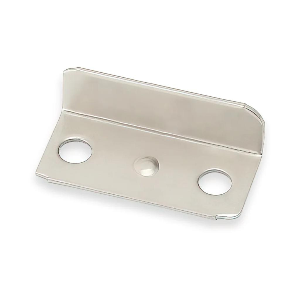 20Pcs Silver Angled Drawer Lock Strike Plate for Home Office Cabinet Cupboard Drawer Door Furniture Connector Hardware Fastener