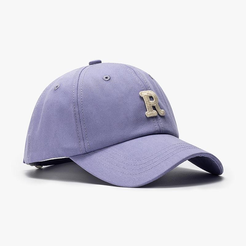 Summer Letter Women's Outdoor Curved Eave Soft Top Baseball Cap Fashionable Simple Sun Shading Sun Protection Duckbill Cap Men