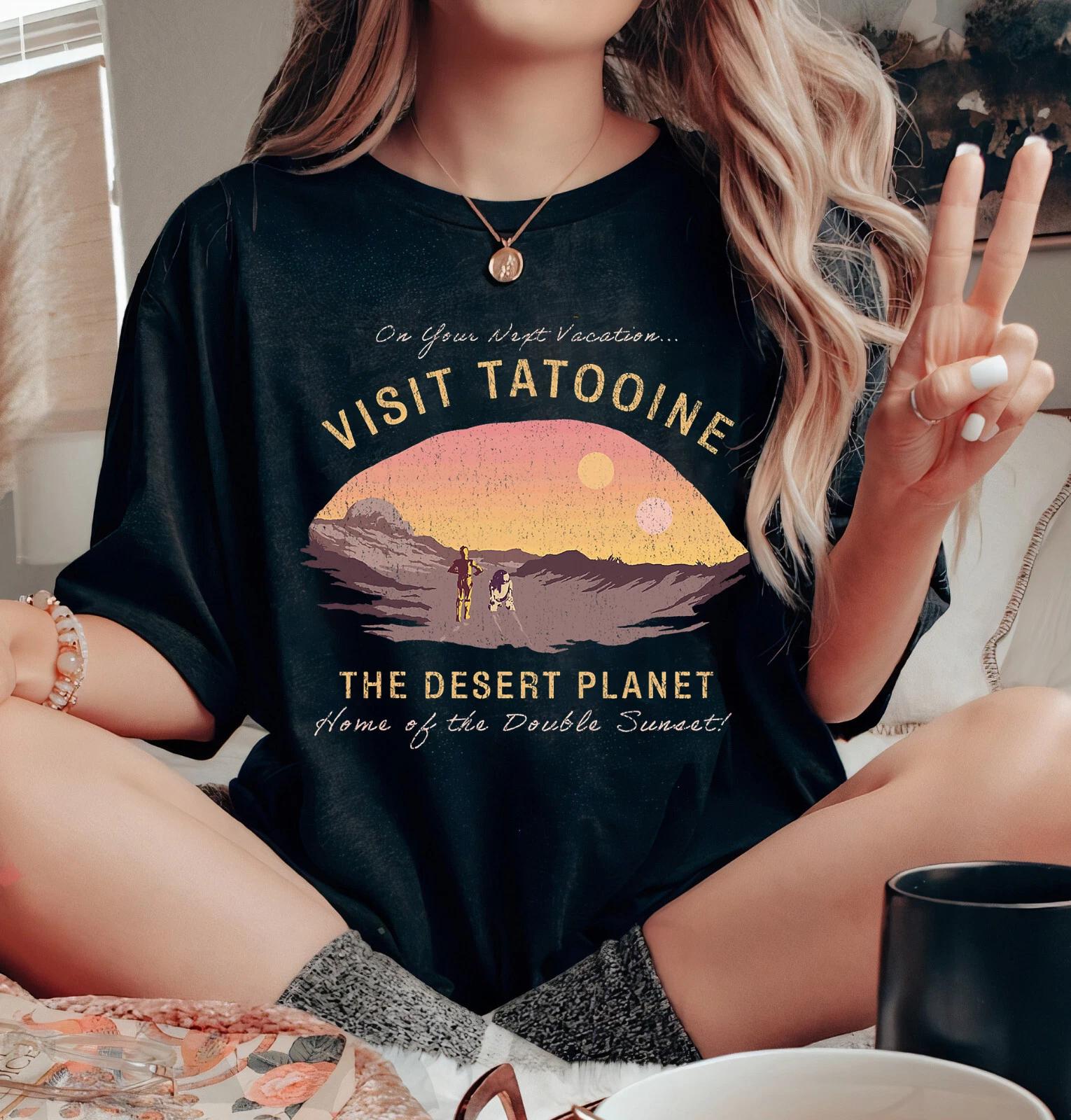 Star Wars Visit Tatooine The Desert Planet Unisex Adul100% Cotton T-shirt Mens Tees Top Kid Tee S