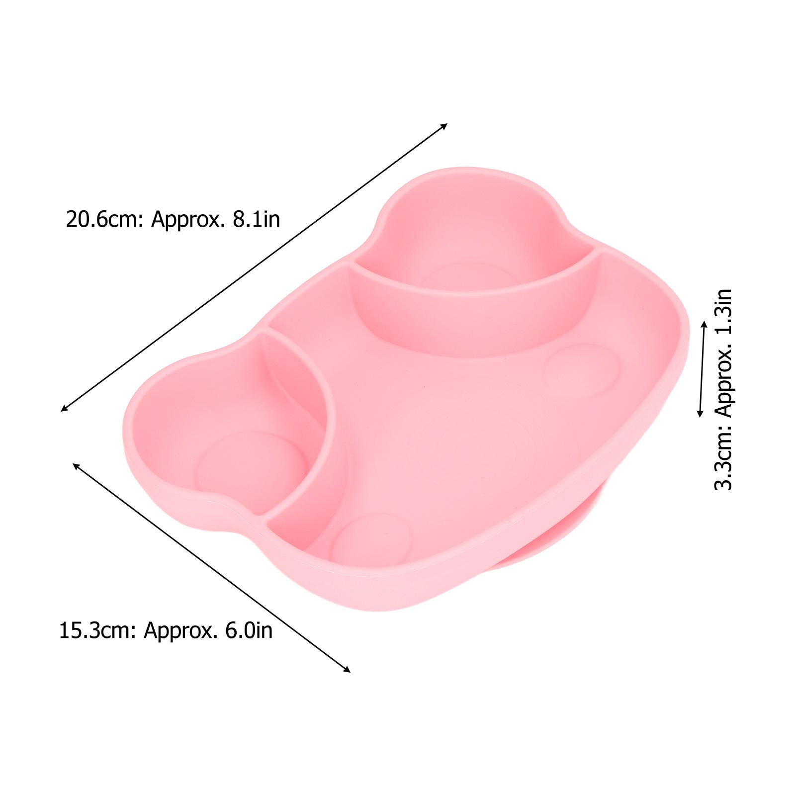 Silicone Baby   Dinner Plate Safe Self Feeding Microwave Dishwasher Safe Toddler Feeding Plate with Suction Cup