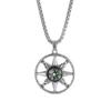 European and American Retro Compass Pendant Titanium Steel Necklace Versatile Fashion Hip-hop Long Sweater