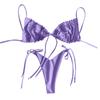 Women's Swimwear Colour Bikini Strappy Swimsuit Split Swimsuit Set