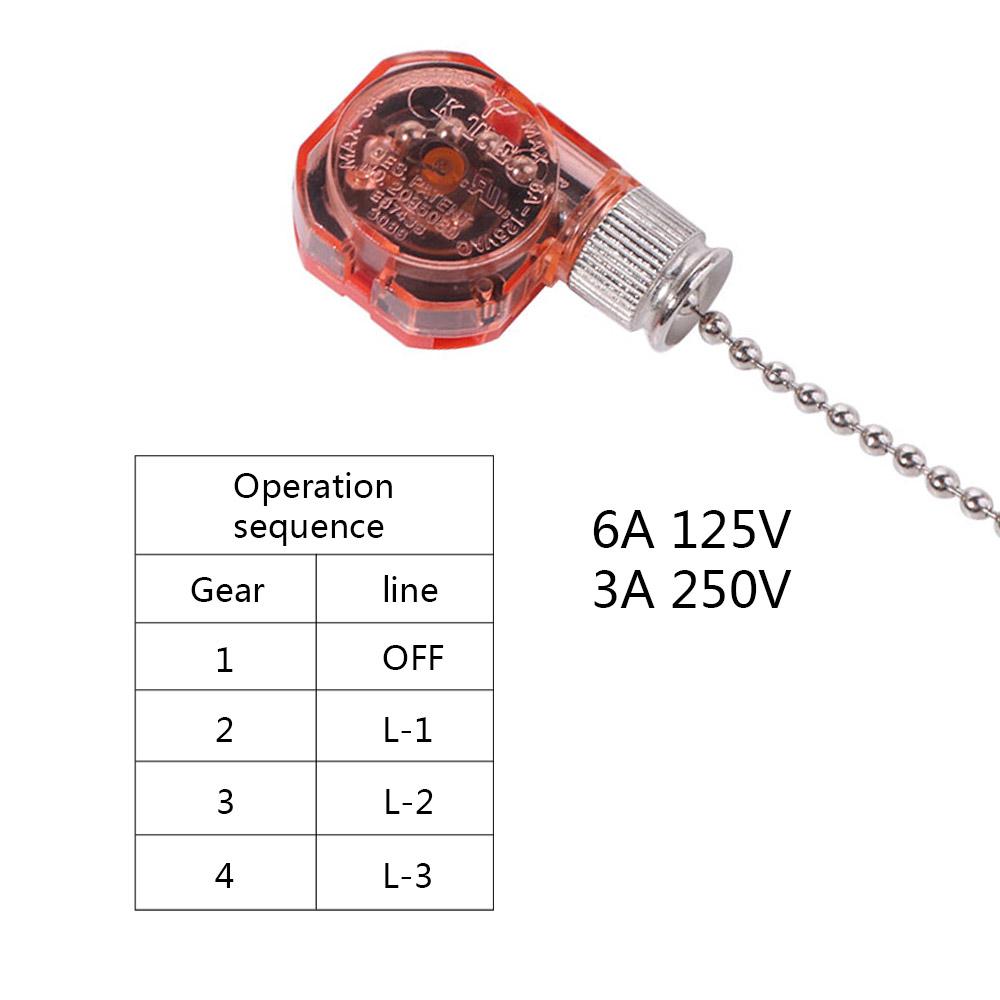 Smooth Surface 3 Speed Pull Chain Control Speed Control Light Pull Chain  Wall Lamps