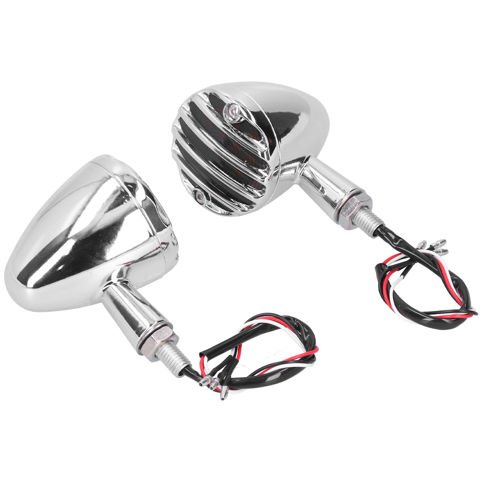 

Пара мотоциклетных указателей поворота, индикатор, хром, универсальный для ретро-мотоциклов