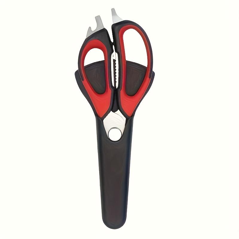 

Multi-functional Kitchen Scissors With Magnetic Stand Stainless Steel Food Scissors, Suitable For Meat, Fish, Poultry, Ergonomic Handle