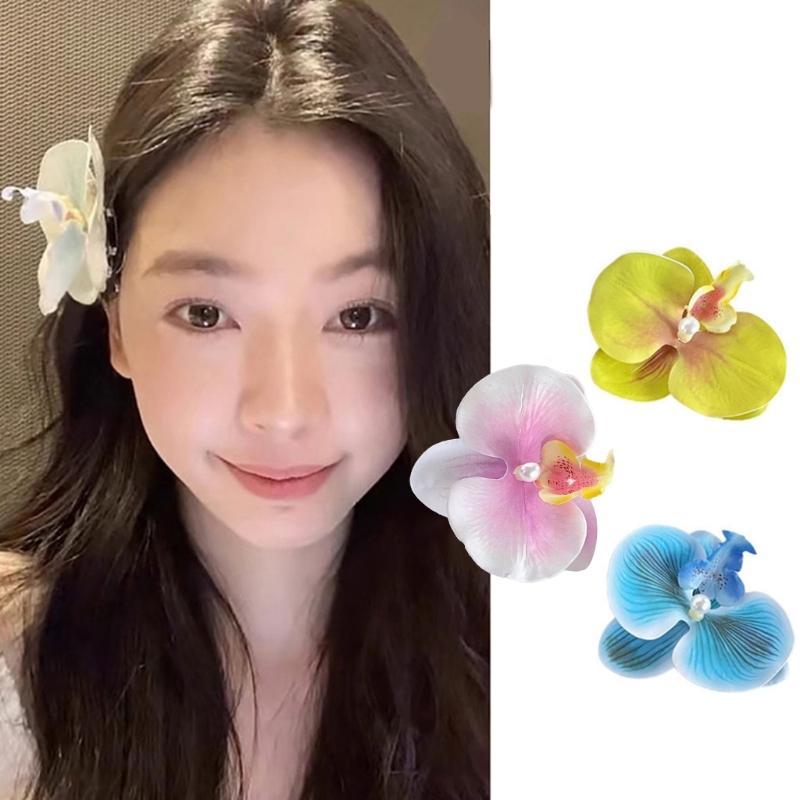 Eleganter Blummen-Haarclip Einzigartige Haarspangen Große Blume Acryl-Haarclip Schicke Haarnadel für Hochzeiten und Partys