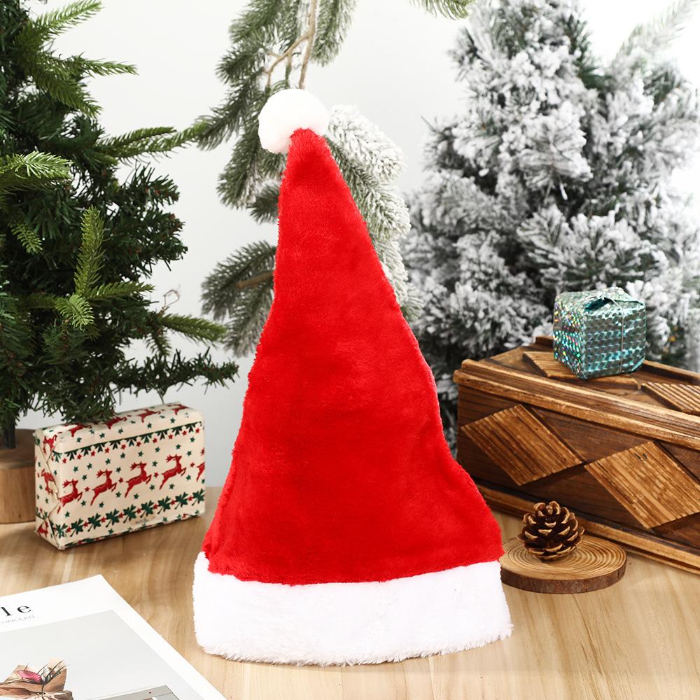 Christmas Party Decoration Supplies for Adults and Children. Universal Christmas Short-haired Plush Hats.