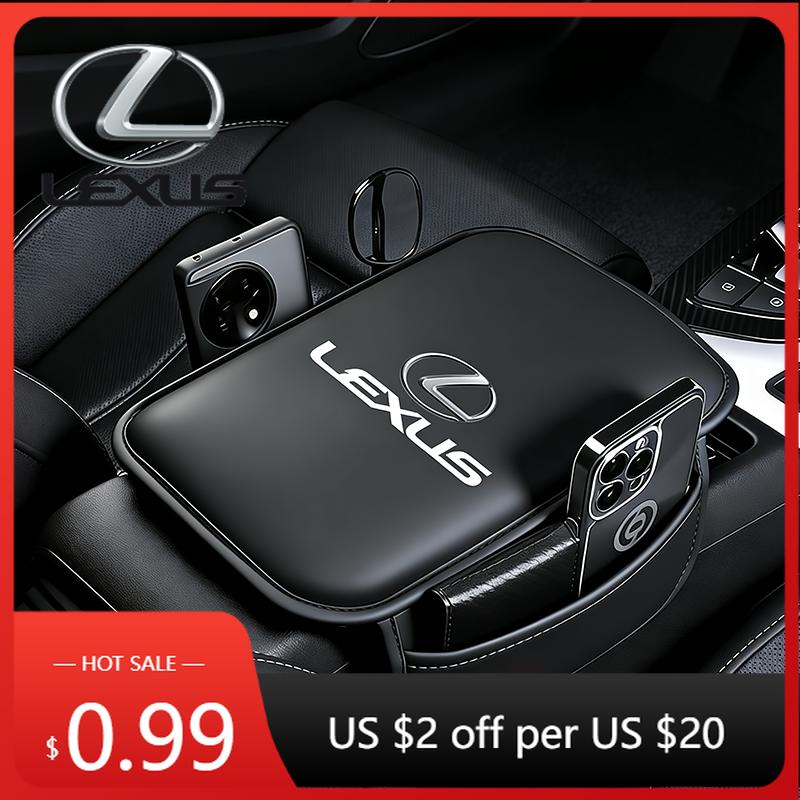 Interior Stickers Car Arm Rest Cushion Storage Pad Armrest Box Protective Cover For Lexus F SPORT ES RX NX LS UX LM LX GX LC RZ EC4