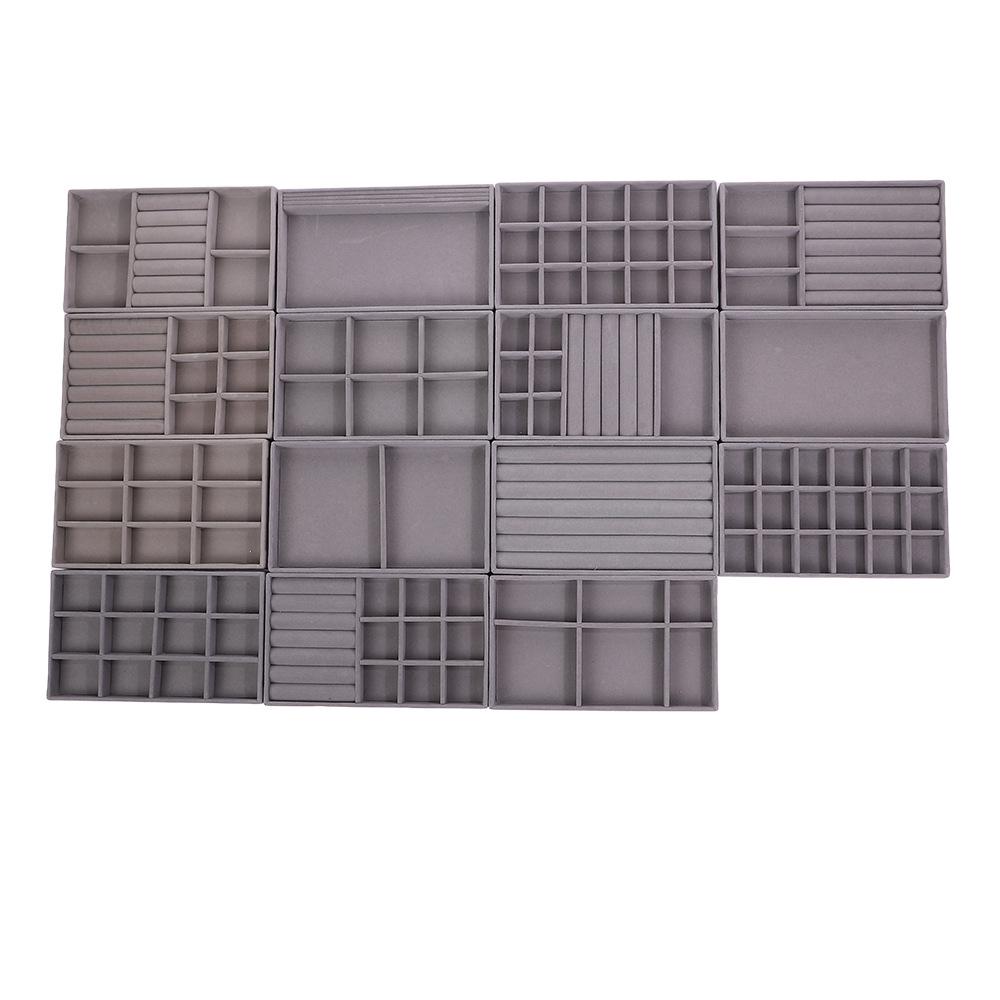 Velvet Jewelry Box – Ring and Earring Tray with Bracelet Compartment