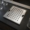 Bar Drainage Tray Square Stainless Steel Brushed Metal Refreshment Area