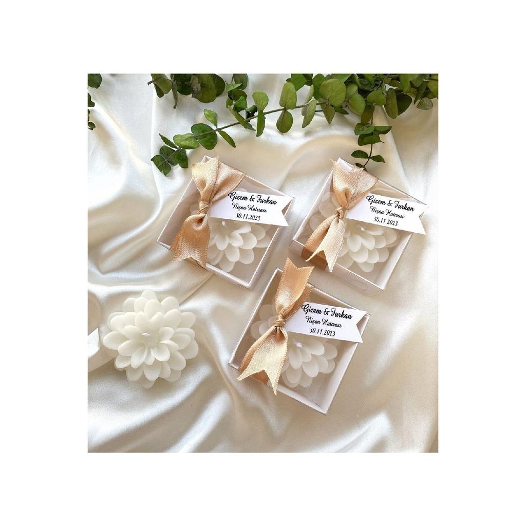 Boxed Lotus Candle Promise, Engagement, Wedding, Mawlid, Birthday, Wedding Gift - 20pcs