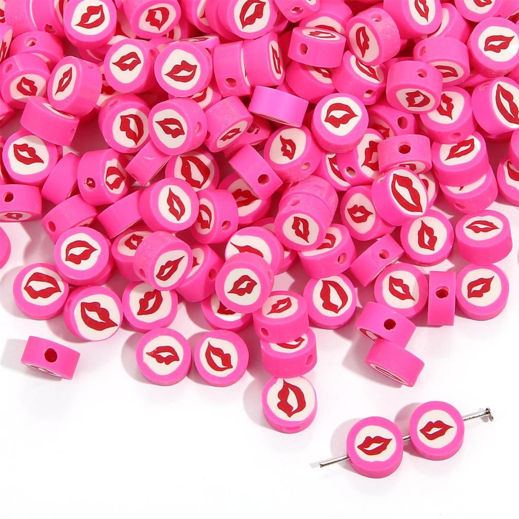 30ks/sáček 10mm Hliněné vymezovací korálky Oválný tvar Rty Korálky Korálky z polymerové hlíny Volné vymezovací korálky Pro výrobu šperků Ručně vyráběné doplňky