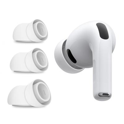 Earbud Tips for AirPods Pro 3 In Sizes S / M / L White - 6 Pcs.