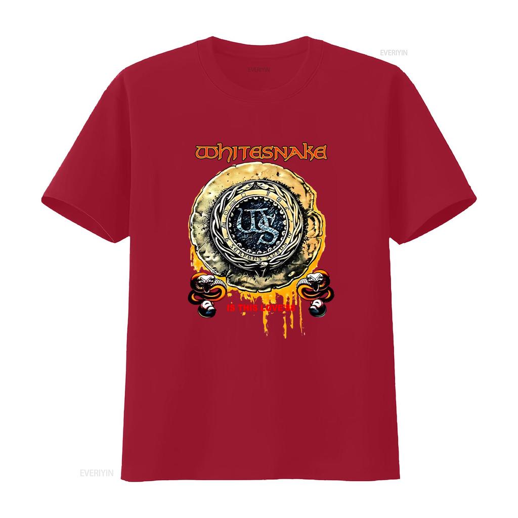 Whitesnake is This Love 88 Concert T shirt Rock Band with Logo and Vintage Design vintage Washed designer clothes Stylish