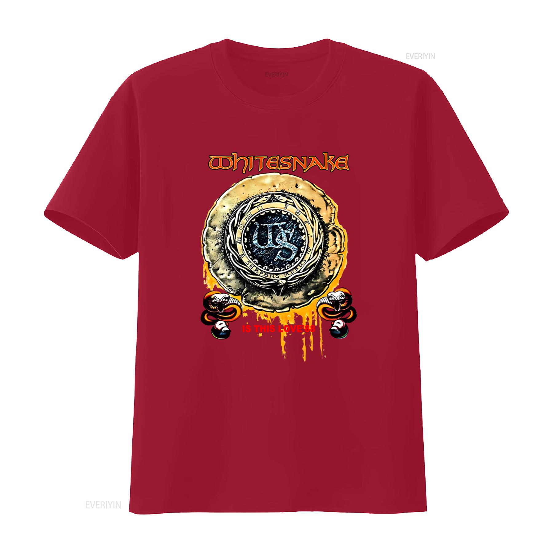 Whitesnake is This Love 88 Concert T shirt Rock Band with Logo and Vintage Design vintage Washed designer clothes Stylish S