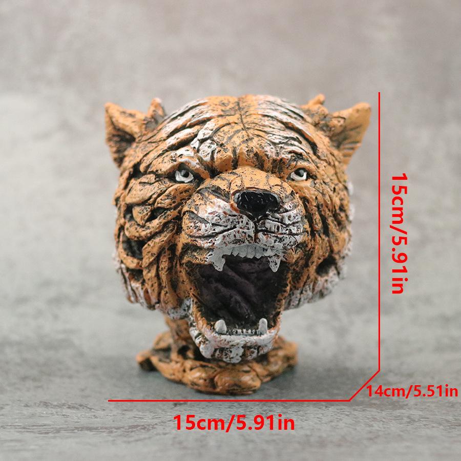 Lion Animal Statue AnimaI ScuIpture Shark Snake Lizard Owl Statue Resin Craft Decoration Taxidermy Home Decoration Accessories