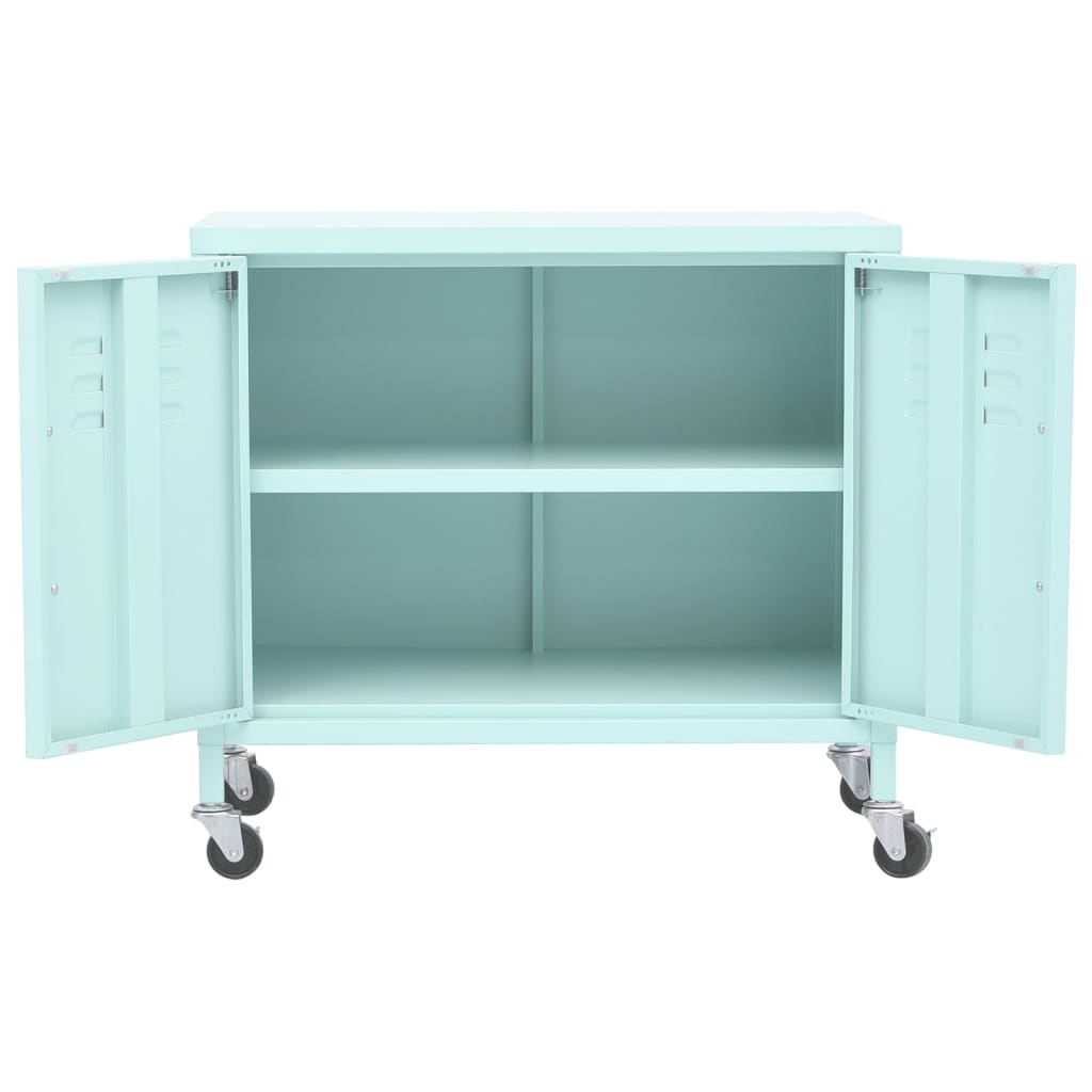 Storage Cabinet Mint Green 60 x 35 x 56 cm Steel