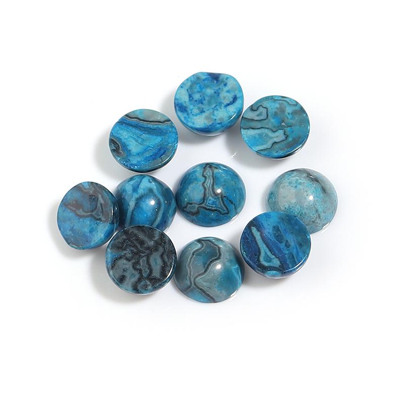 Louleur 10 Stück/Los Naturstein Cabochon 4 6 8 10 12 mm 25 Muster für DIY Ring Ohrring Armband Halskette Schmuckherstellung Schmuckzubehör