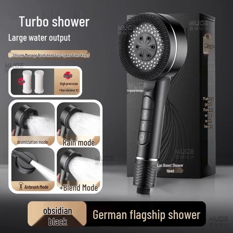 Filtered Booster Handheld Shower Head with Large Output