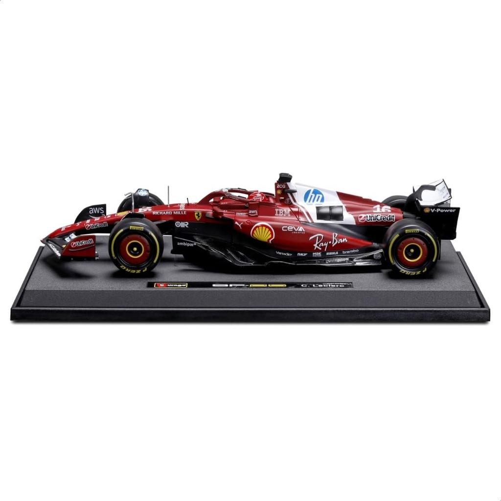 Bburago 2025 Model F1 Ferrari Charles Leclerc Australian GP Diecast Miniature Car Finished Product 1/18 SF-25 #16 / 18-16816 (#16)