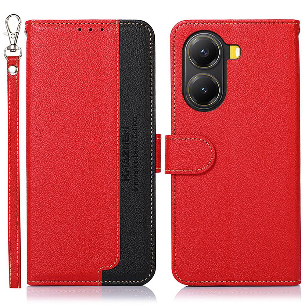 KHAZNEH For Xiaomi Poco X7 Pro 5G/Redmi Turbo 4 5G Case RFID Blocking Wallet PU Leather Phone Cover