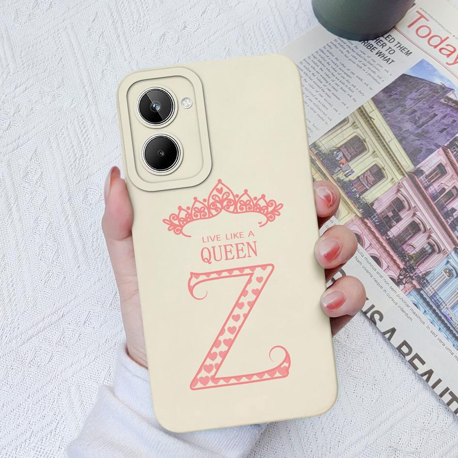 

Чехол для OPPO Realme 9 10 Pro + Realme 2 5 6 7 8, модный защитный квадратный силиконовый мягкий чехол из ТПУ для пар, чехол с буквами короны для Realme, Fundas Coques, бампер Realme 10 Pro+