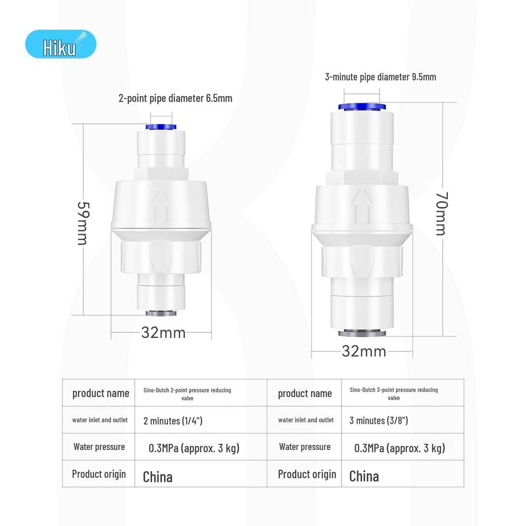 Universal Water Pressure Reducing Valve for Sweeping Robots & Water Purifiers