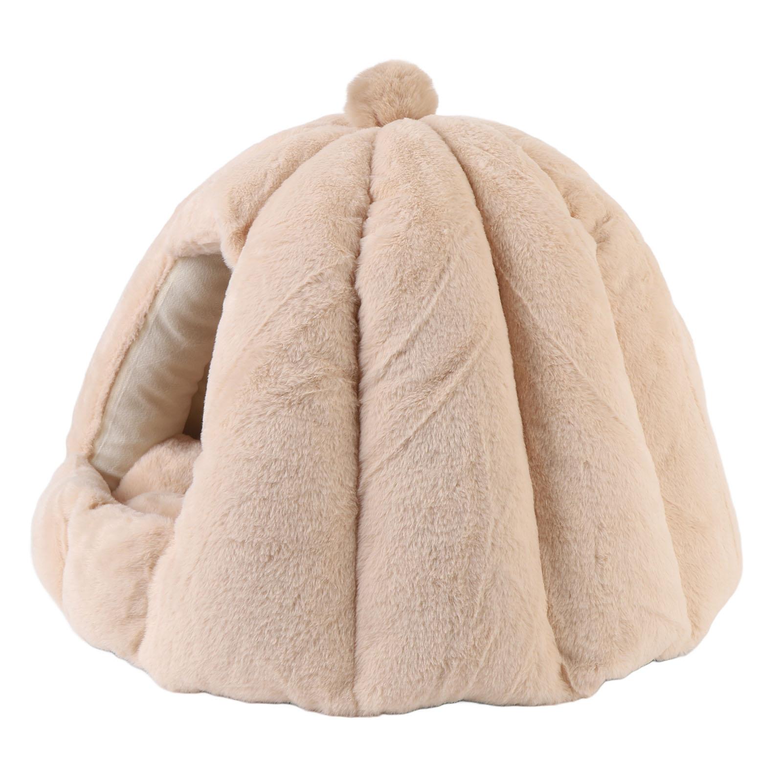 

Кошачий домик съемная моющаяся подушка с капюшоном пещера для домашних животных палатка кровать для помещения светлый кофе L M(for 4-6.5kg)