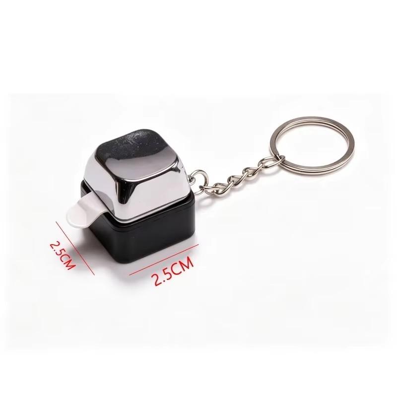 Electric Keyboard Click Keychain Street Trick Novelty Item Fidget Keychain Shocking Trick Clicker Toy