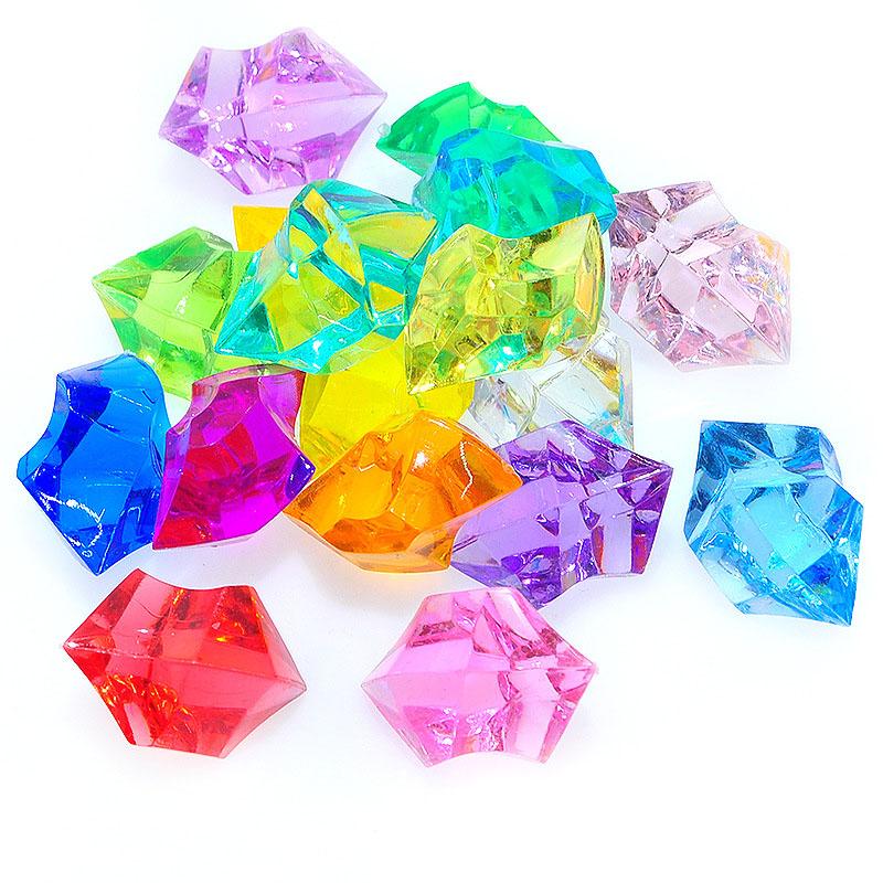 50Pcs Acrylic Ice Rocks Crystals Gems Fake Pirate Treasure Toy Diamonds Kids Birthday Party Favors Vase Fillers For Home Decor