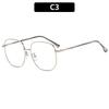Women's Glasses Men's Fashion Large Frame Metal Glasses