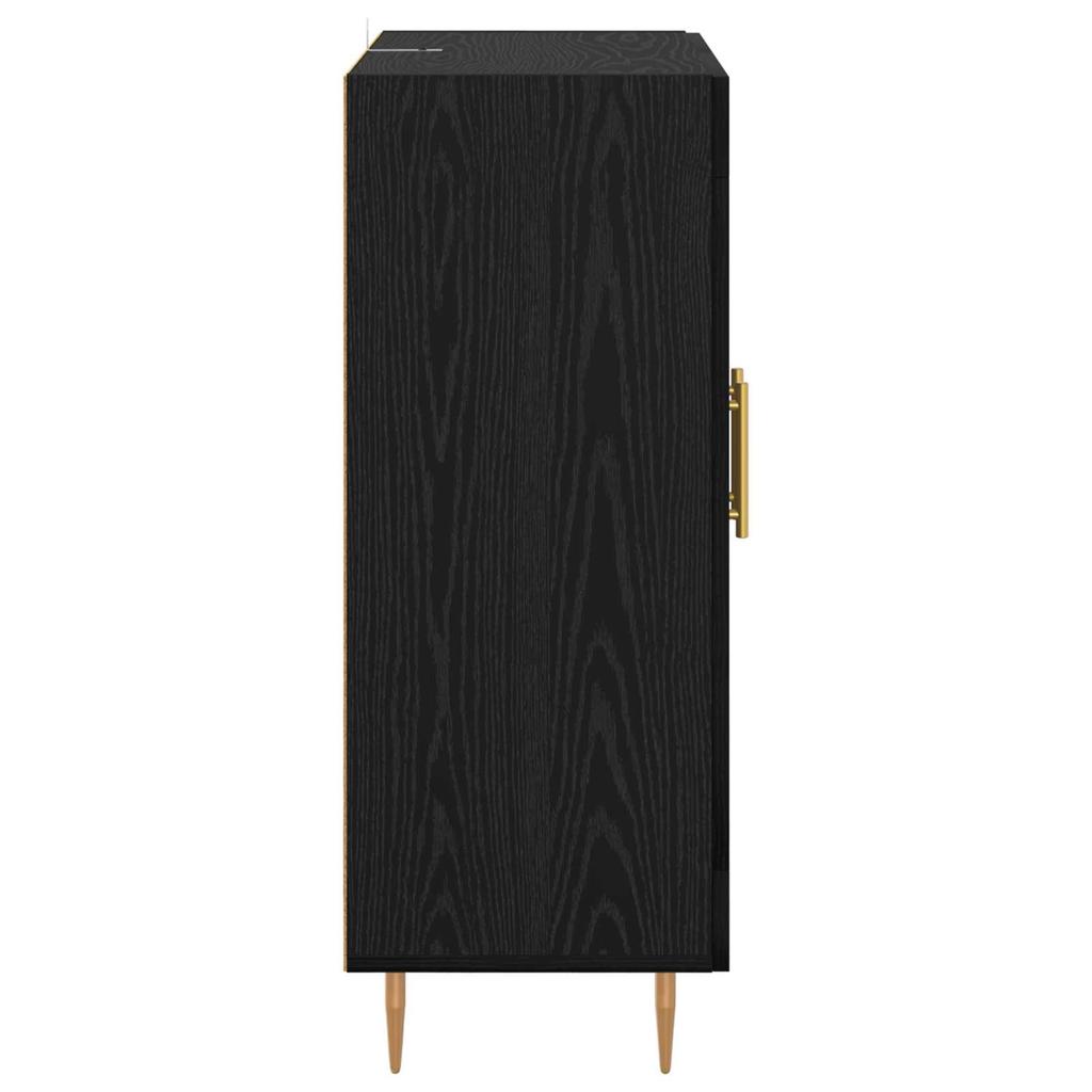 Sideboard In Black Oak Look 69.5 X 34 X 90 Cm