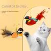 Vivid Chirping Interactive Bird Cat Toys Electronic Bird Fun Attract Cat Toy  for Indoor Cats