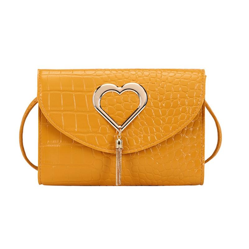 Buy Heart Metal Tassel Ladies One Shoulder Crossbody Bag at affordable