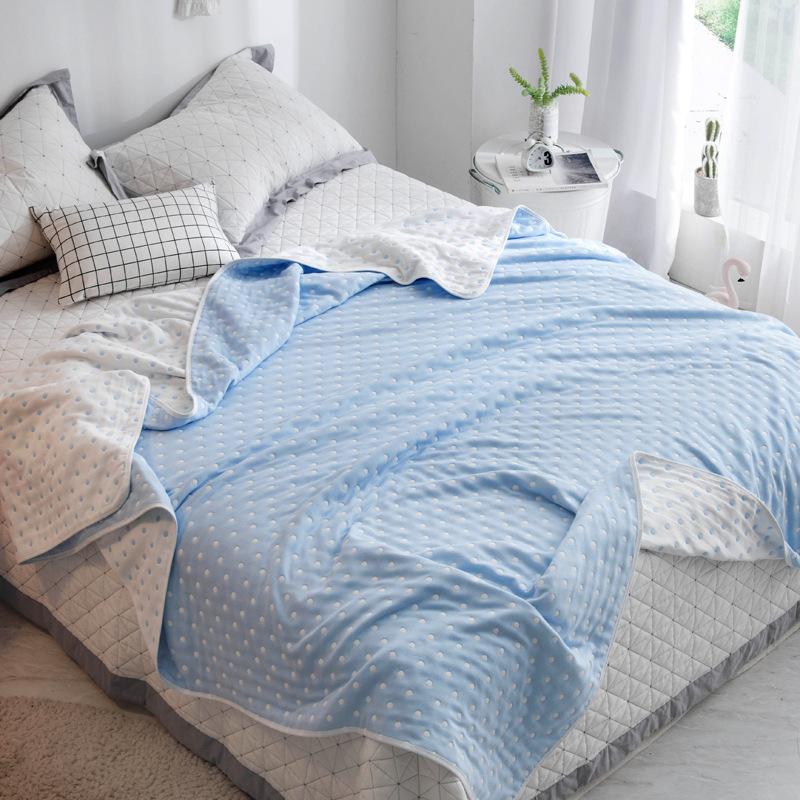 The New Cotton Six-layer Gauze Towel Quilt Is A Single Double Air Conditioning Blanket, A Cotton Sofa Towel, A Four-season Lunch Break Blanket